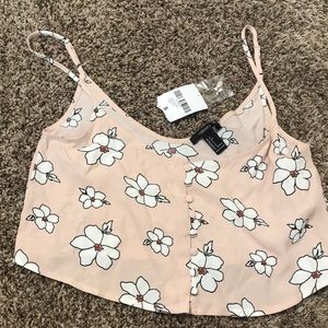 Forever 21 floral crop
